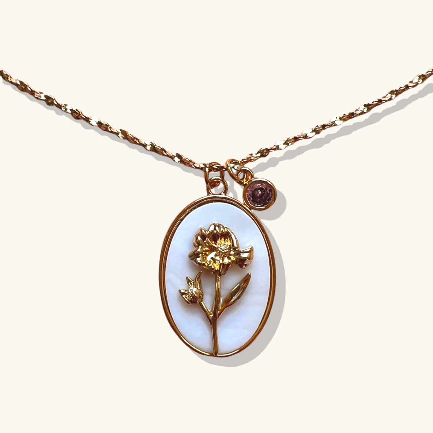 Birthstone Necklace- October Marigold