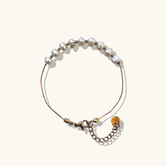 18k Gold Plated Baroque Pearl Bracelet