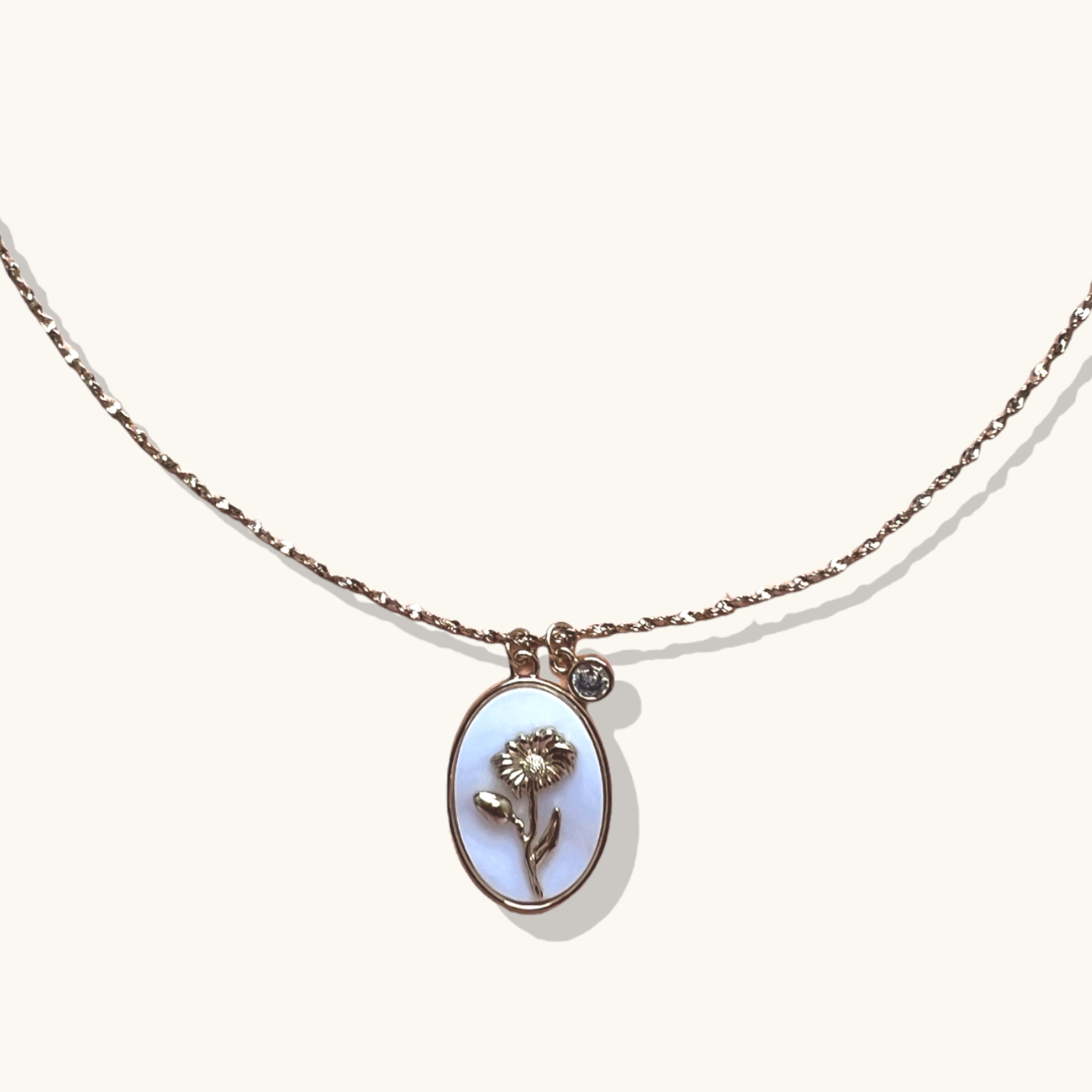 Engraved Birth Month Flower Necklace | Fast Delivery