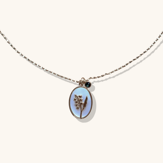 Birth Month Flower Necklace- May Lily